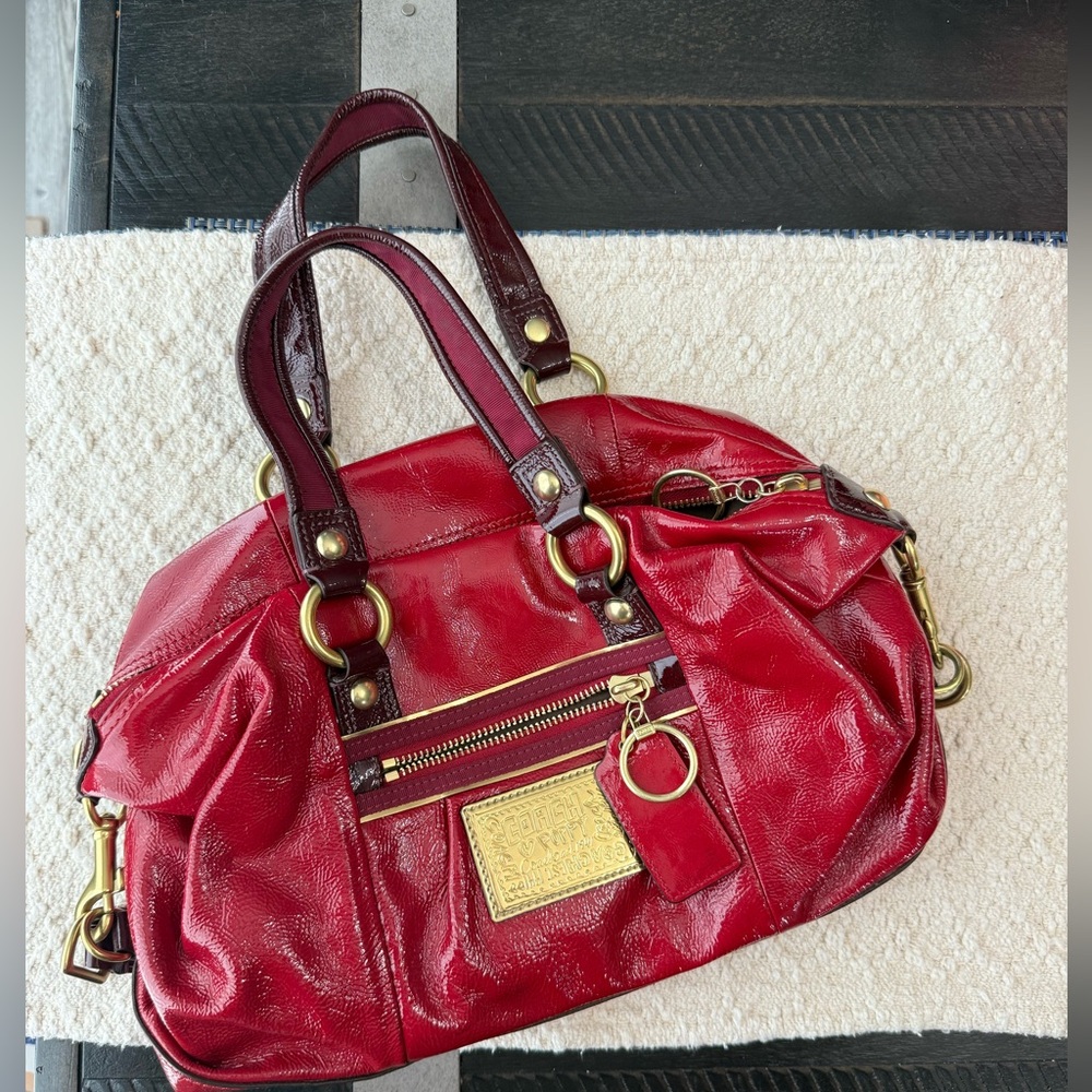 Coach Ashley Patent Leather Satchel and Wallet
